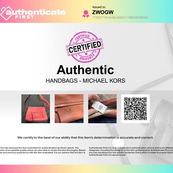 NWT Authentic Michael Kors Vibrant Coral Crossbody Bag with COA - Picture 12 of 12